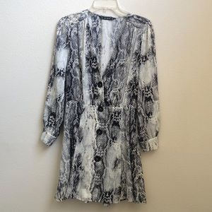 Zara Snakeskin Print Dress